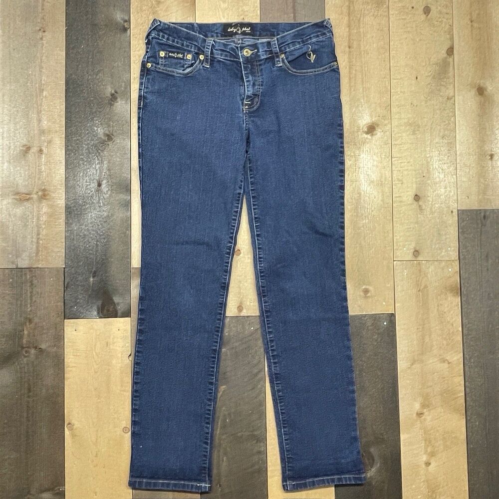 Baby Phat Women's Size 7 Low Rise Y2K Jeans Bling Back Pocket Cat